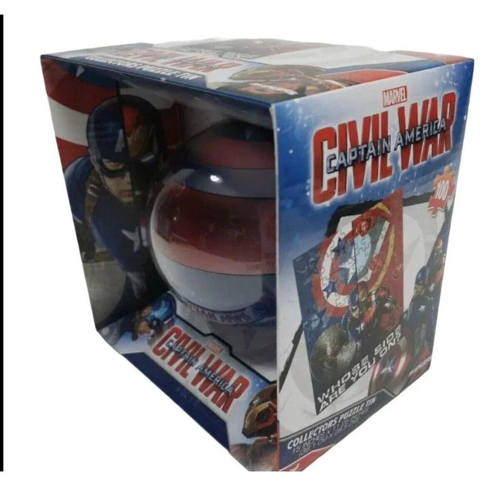 Captain America Civil War Marvel Avengers Tin 100 Pc Collectible‎ Puzzle-NIB